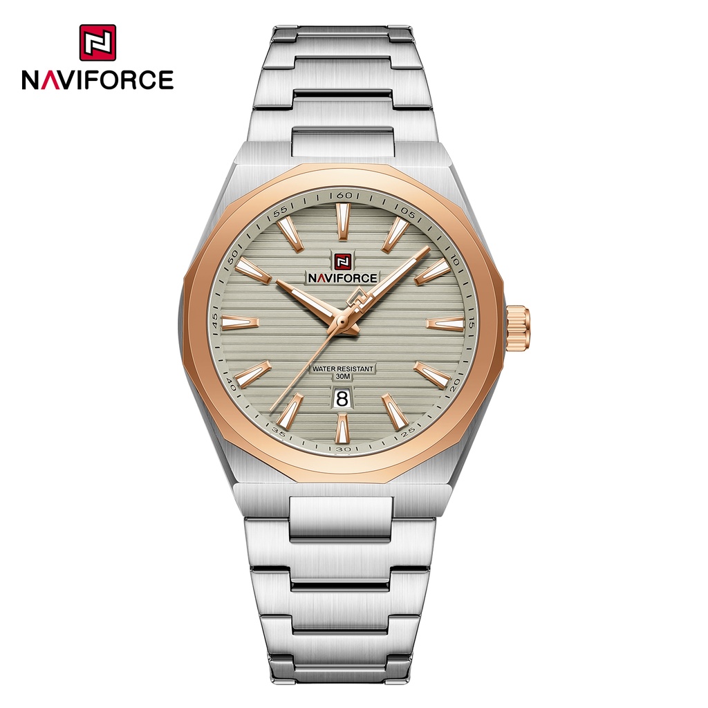 Popular NAVIFORCE Watch 9274 Quartz Calendar Waterproof Luminous Stainless Steel Luxury Quartz Watch for Men Gift